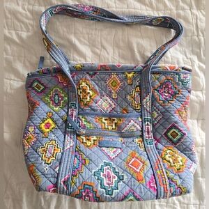 Vera Bradley Geometric Painted Medallions Small Quilted Tote Purse Bag